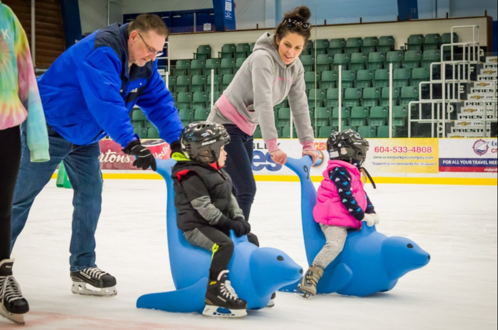 Family skating