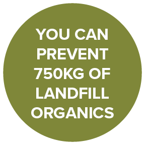 You can prevent 750 kg of landfill organics.